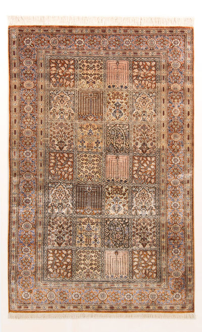 ゴム - シルク 絨毯 100x148cm - ペルシャ絨毯