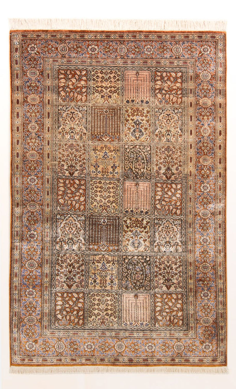 ゴム - シルク 絨毯 148x100cm - ペルシャ絨毯