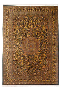 ゴム - シルク 絨毯 353x242cm - ペルシャ絨毯 – product image