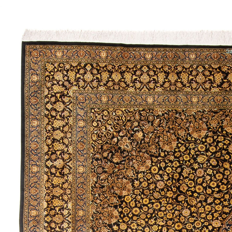ゴム - シルク 絨毯 353x242cm - ペルシャ絨毯