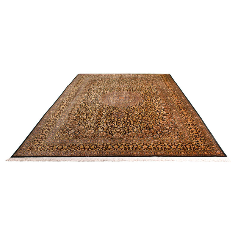 ゴム - シルク 絨毯 353x242cm - ペルシャ絨毯