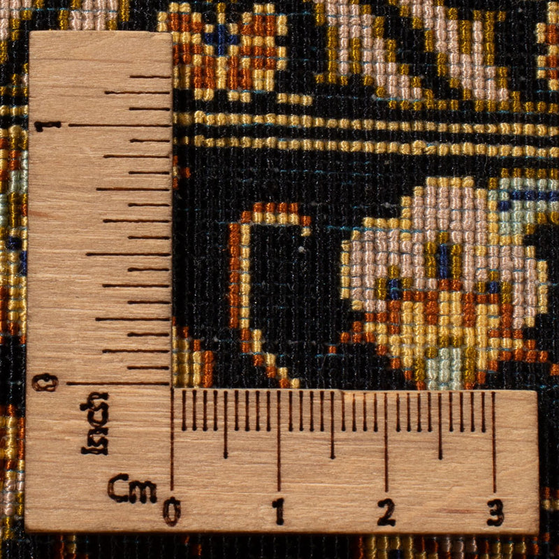 ゴム - シルク 絨毯 353x242cm - ペルシャ絨毯