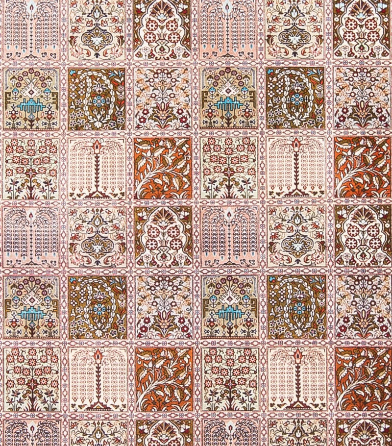 ゴム - シルク 絨毯 250x250cm - ペルシャ絨毯