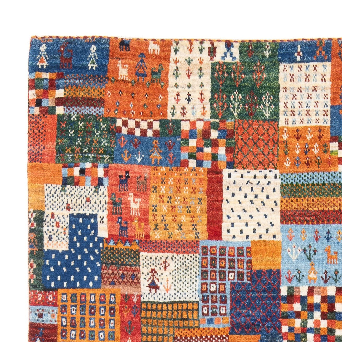 ペルシャギャベ 絨毯 198x148cm - ペルシャウールラグ