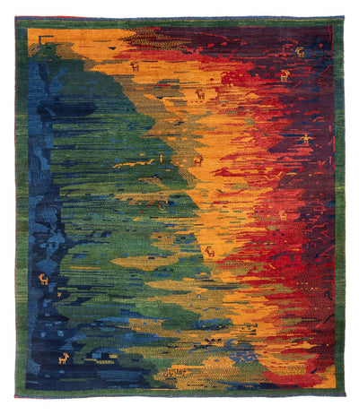ペルシャギャベ 絨毯 200x228cm - ペルシャウールラグ