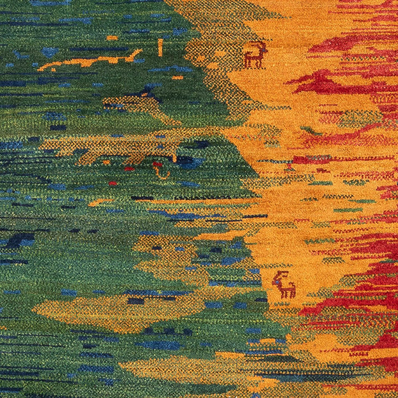 ペルシャギャベ 絨毯 228x200cm - ペルシャウールラグ