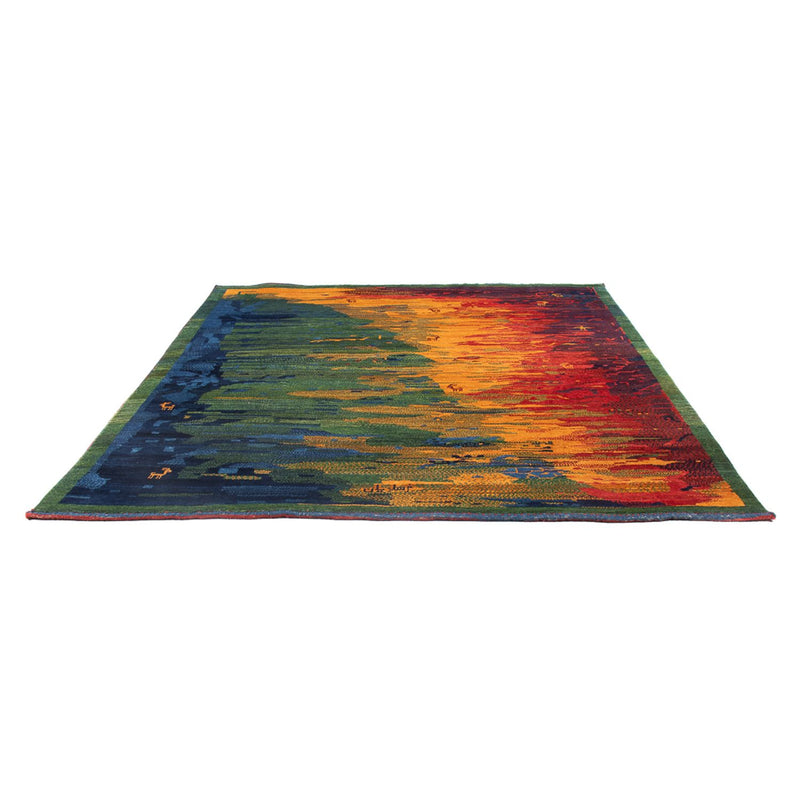 ペルシャギャベ 絨毯 228x200cm - ペルシャウールラグ