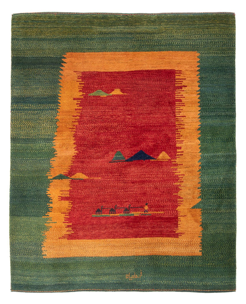 ペルシャギャベ 絨毯 234x200cm - ペルシャウールラグ