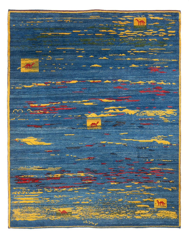 ペルシャギャベ 絨毯 255x214cm - ペルシャウールラグ