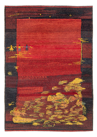 ペルシャギャベ 絨毯 127x176cm - ペルシャウールラグ
