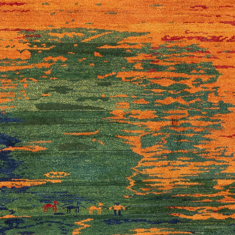 ペルシャギャベ 絨毯 238x198cm - ペルシャウールラグ
