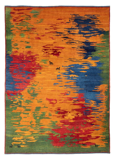 ペルシャギャベ 絨毯 225x298cm - ペルシャウールラグ