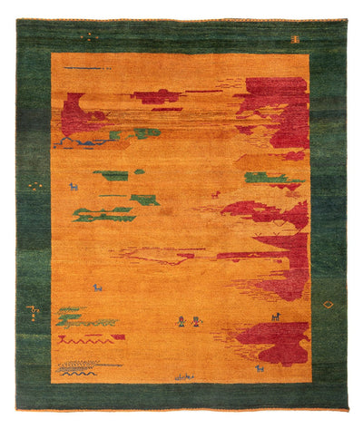 ペルシャギャベ 絨毯 203x228cm - ペルシャウールラグ