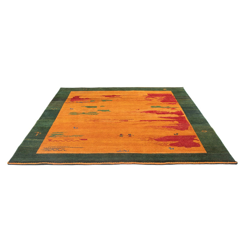 ペルシャギャベ 絨毯 228x203cm - ペルシャウールラグ