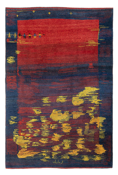 ペルシャギャベ 絨毯 190x266cm - ペルシャウールラグ