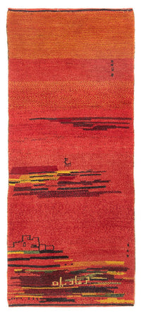 ペルシャギャベ 絨毯 200x83cm - ペルシャウールラグ – product image