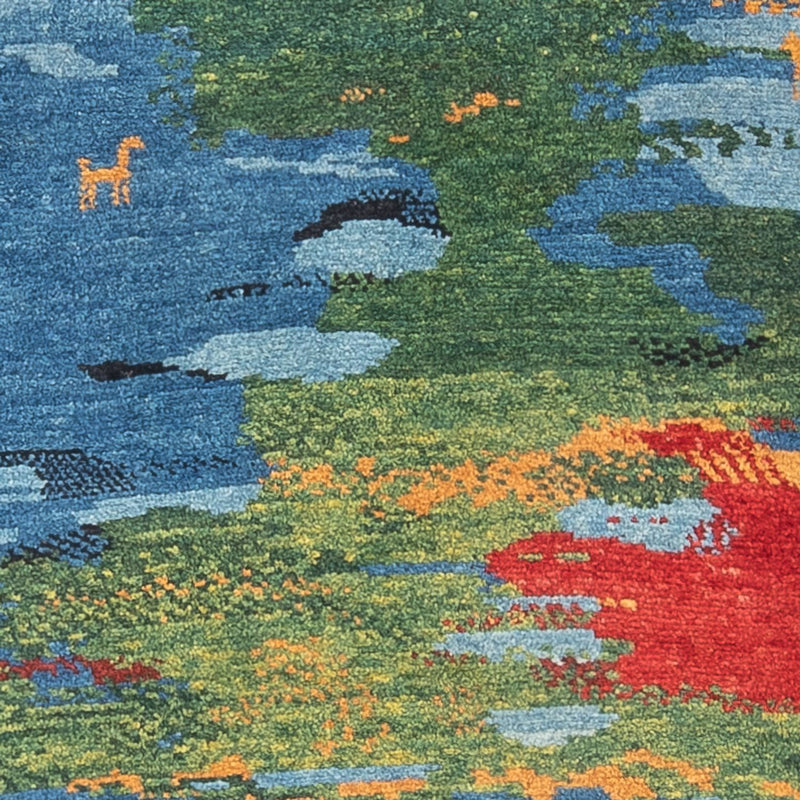 ペルシャギャベ 絨毯 242x78cm - ペルシャウールラグ