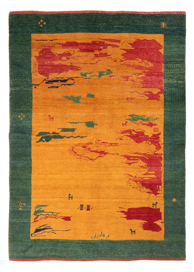 ペルシャギャベ 絨毯 163x207cm - ペルシャウールラグ