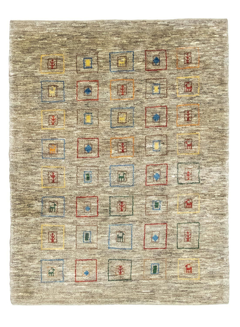 ペルシャギャベ 絨毯 206x154cm - ペルシャウールラグ