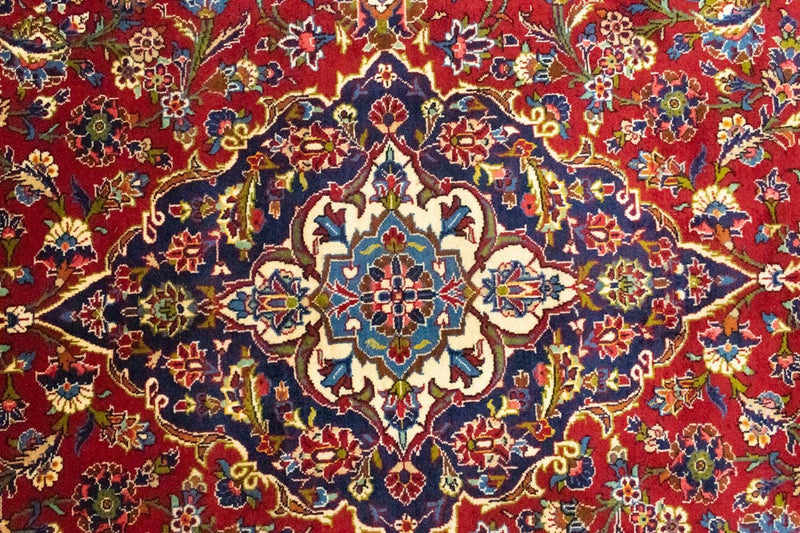 カシャーン 絨毯 350x245cm - ペルシャ絨毯