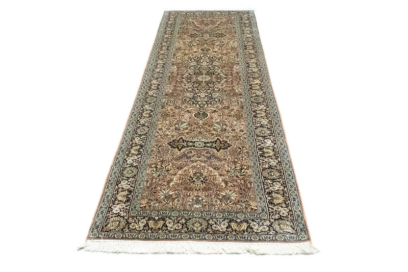 カシミールシルク 絨毯 278x77cm - オリエンタル絨毯