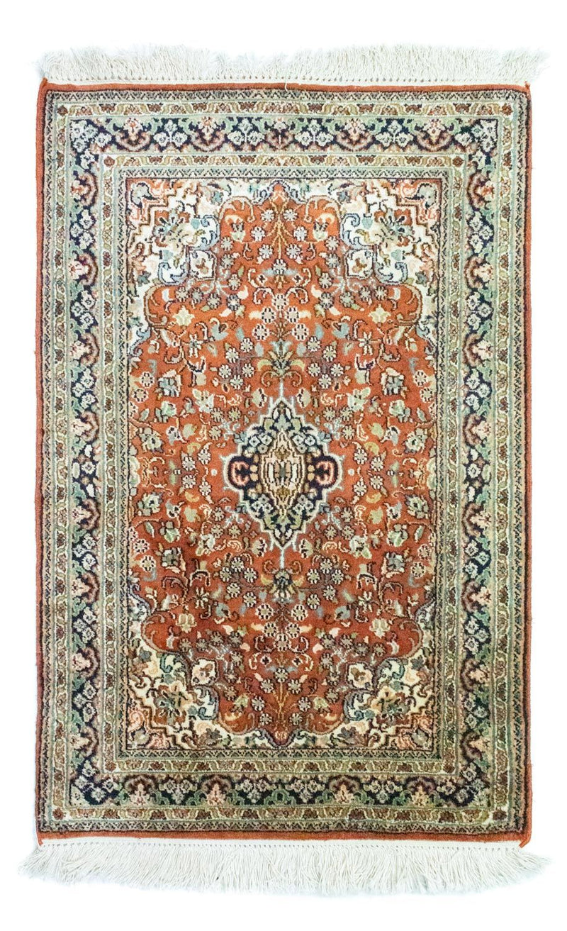 カシミールシルク 絨毯 94x63cm - オリエンタル絨毯