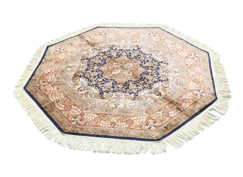 カシミールシルク 絨毯 127x125cm - オリエンタル絨毯