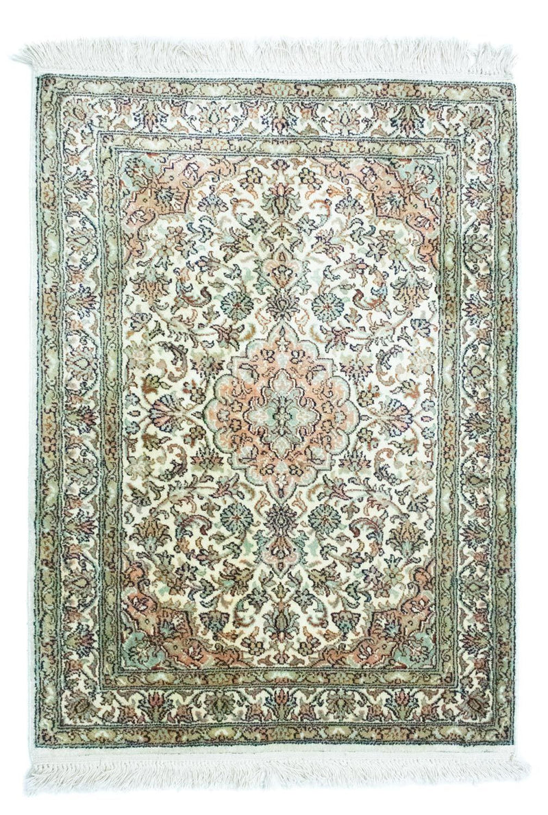カシミールシルク 絨毯 90x66cm - オリエンタル絨毯