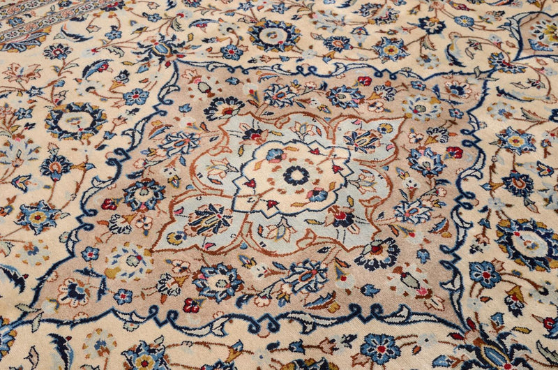 カシャーン 絨毯 379x241cm - ペルシャ絨毯