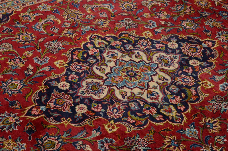 カシャーン 絨毯 353x244cm - ペルシャ絨毯