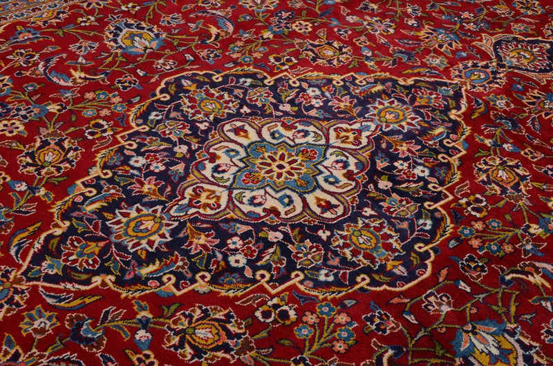 カシャーン 絨毯 378x253cm - ペルシャ絨毯