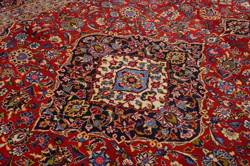 カシャーン 絨毯 400x291cm - ペルシャ絨毯
