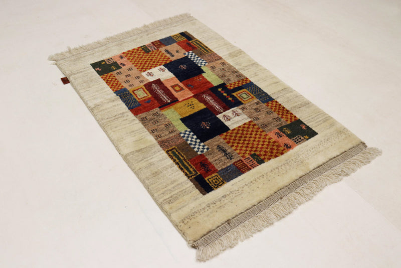インド ロリバフト 絨毯 127x85cm - ウールラグ