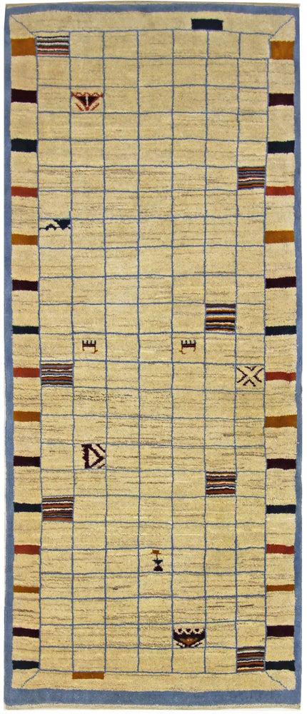 ペルシャギャベ 絨毯 199x83cm - ペルシャウールラグ