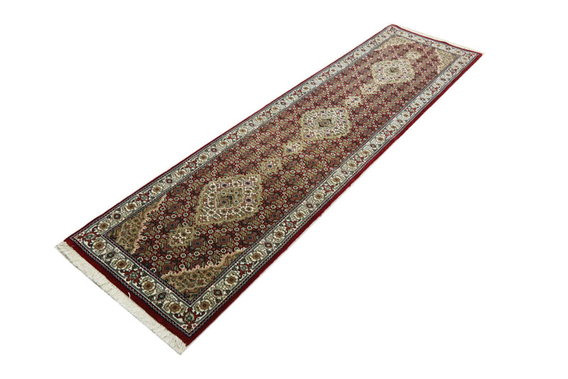 インド タブリーズ 絨毯 302x80cm - オリエンタル絨毯