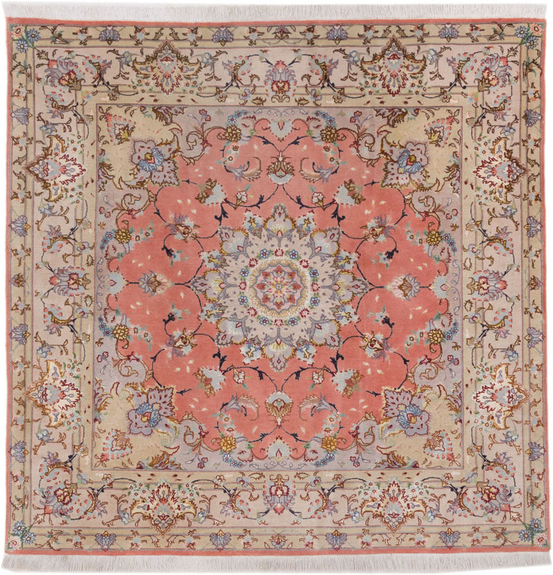 タブリーズ - 50 Raj 絨毯 153x153cm - ペルシャ絨毯