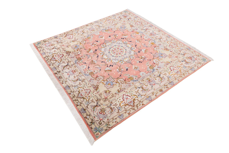 タブリーズ - 50 Raj 絨毯 153x153cm - ペルシャ絨毯