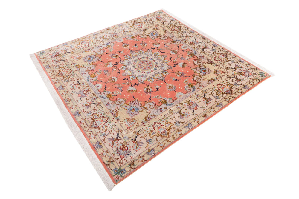 タブリーズ - 50 Raj 絨毯 153x153cm - ペルシャ絨毯