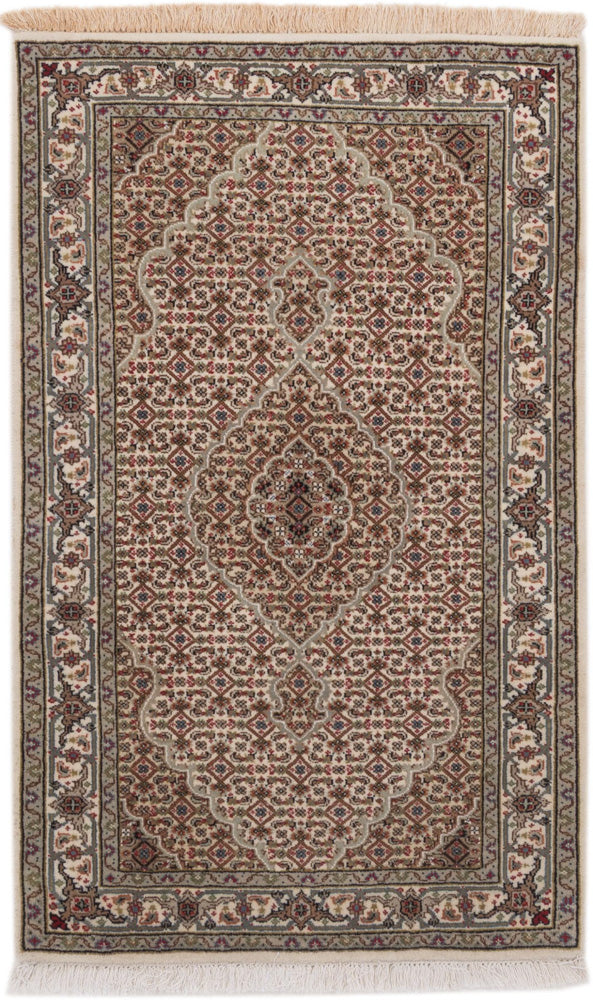 インド タブリーズ 絨毯 151x94cm - オリエンタル絨毯