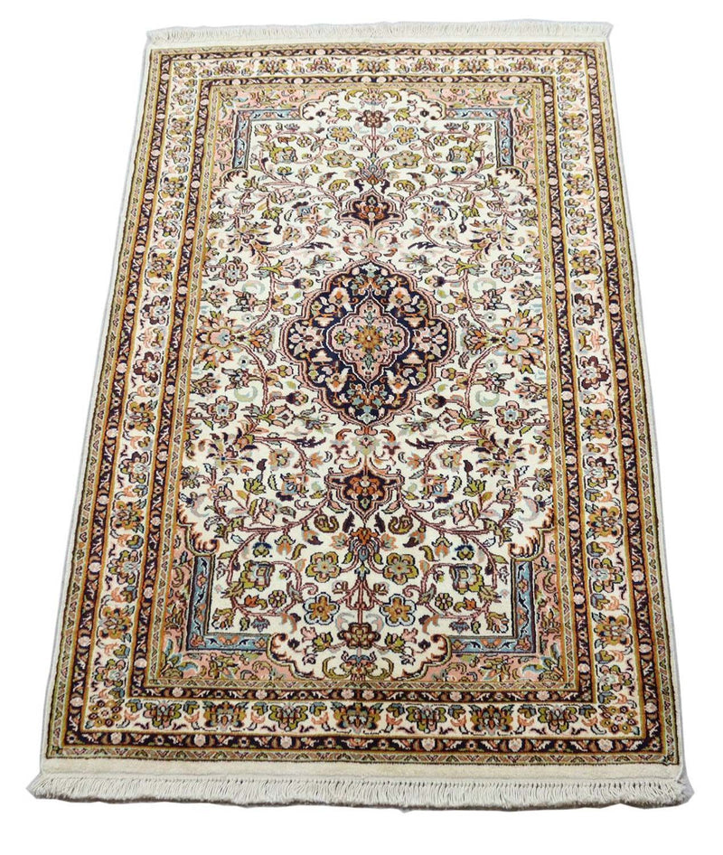 カシミールシルク 絨毯 154x93cm - オリエンタル絨毯