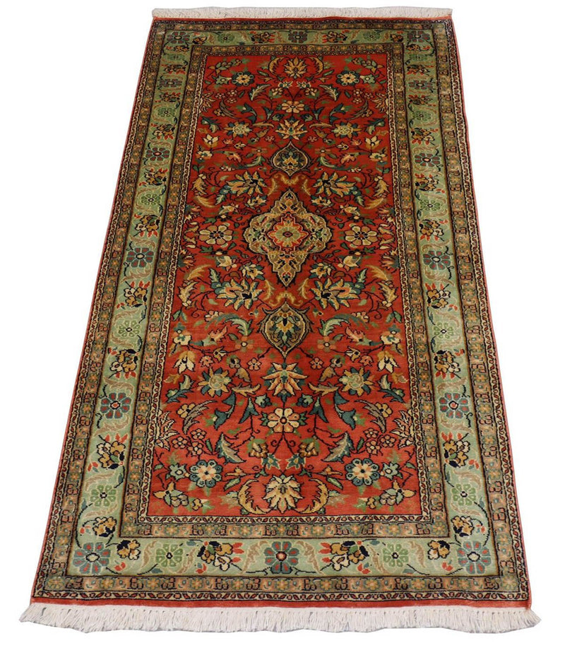 カシミールシルク 絨毯 153x80cm - オリエンタル絨毯