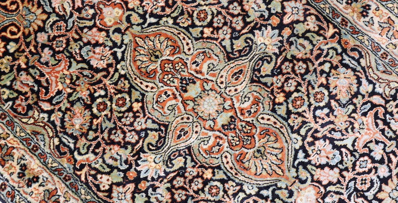 カシミールシルク 絨毯 124x77cm - オリエンタル絨毯