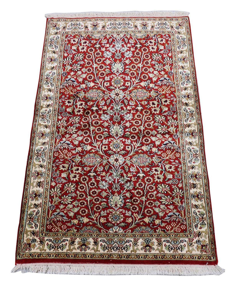 カシミールシルク 絨毯 124x77cm - オリエンタル絨毯