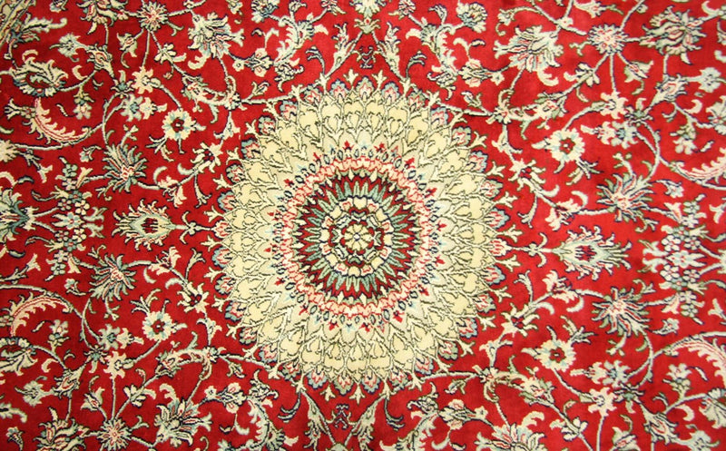 カシミールシルク 絨毯 183x183cm - オリエンタル絨毯