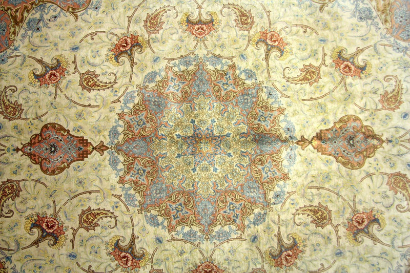 ゴム - シルク 絨毯 240x155cm - ペルシャ絨毯