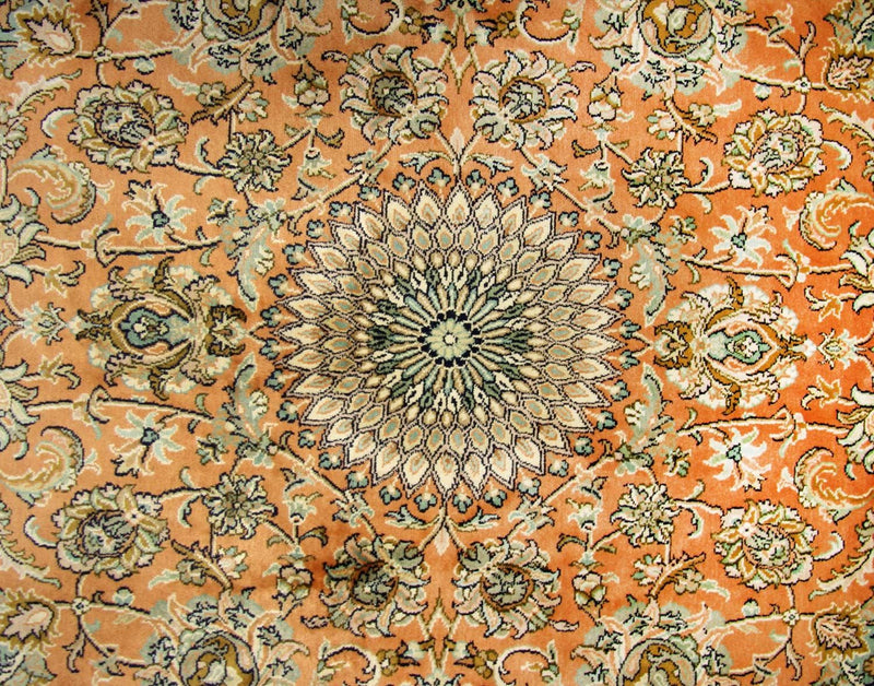 カシミールシルク 絨毯 211x216cm - オリエンタル絨毯