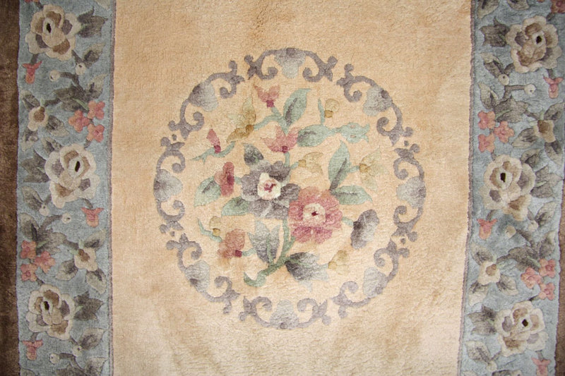 中国シルク 絨毯 337x70cm - オリエンタル絨毯