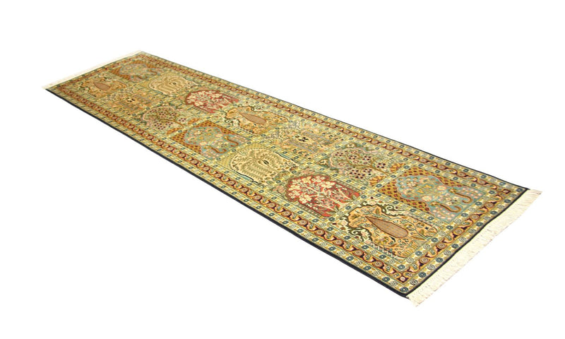 カシミールシルク 絨毯 298x82cm - オリエンタル絨毯