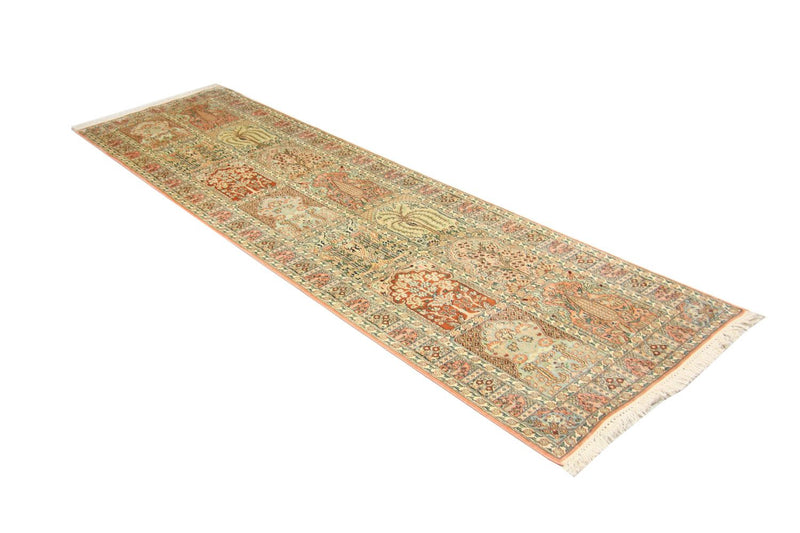 カシミールシルク 絨毯 292x79cm - オリエンタル絨毯