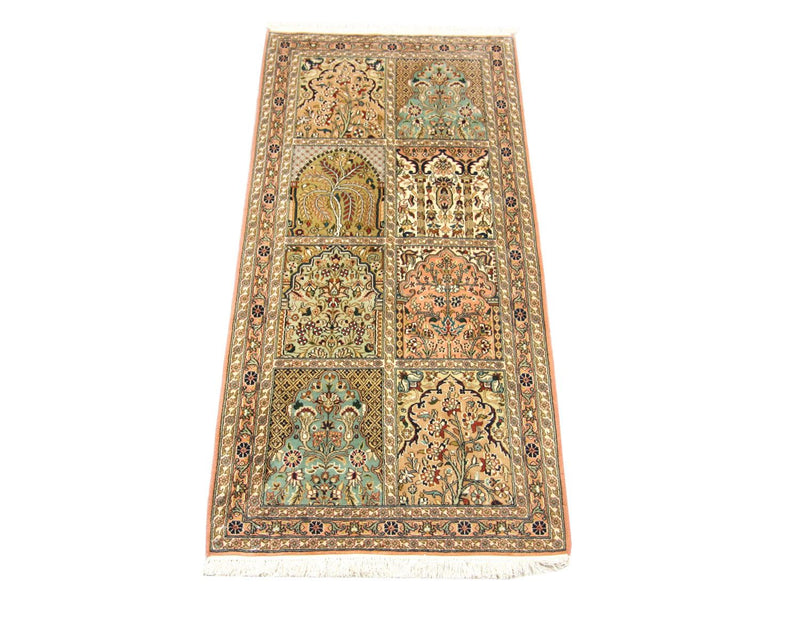 カシミールシルク 絨毯 183x77cm - オリエンタル絨毯